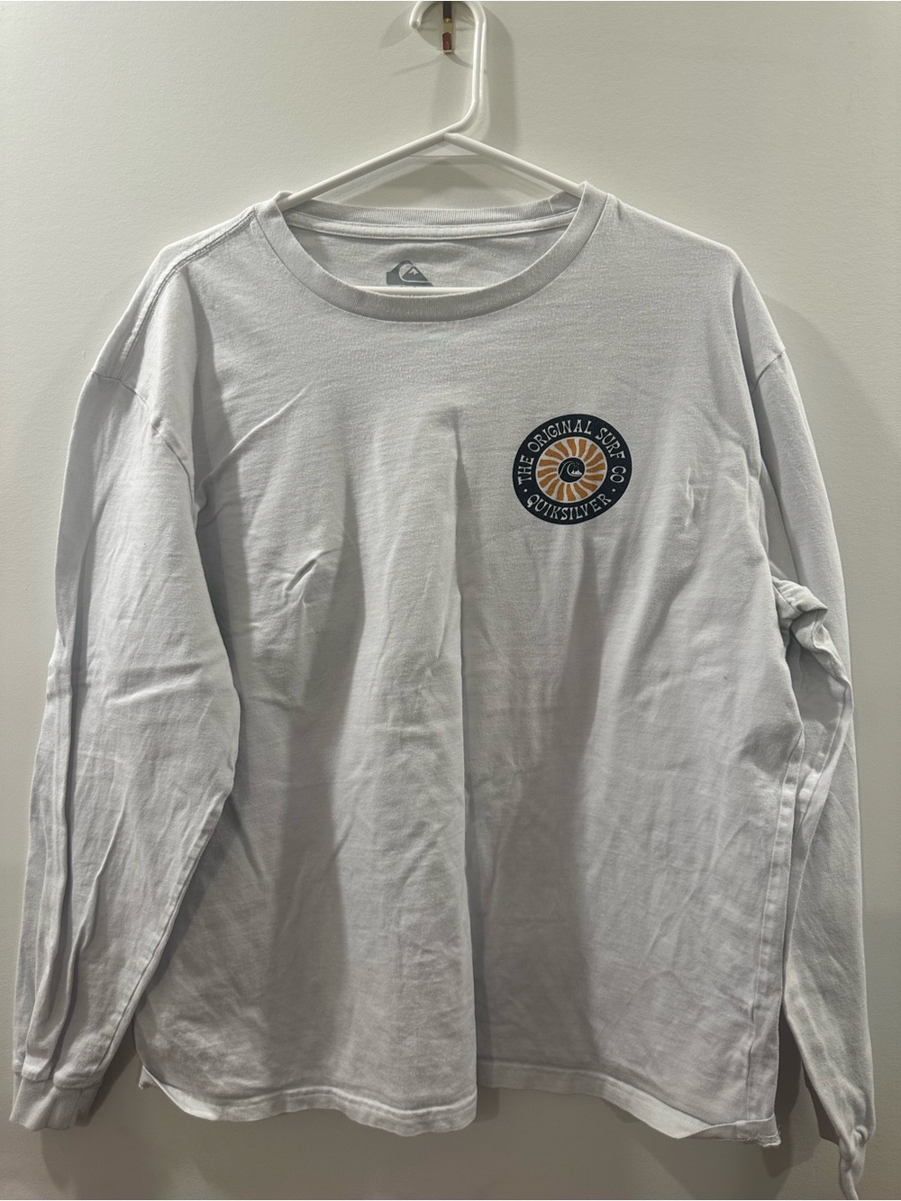 Quiksilver "The Original Surf Co" Long Sleeve Graphic Tee White XL